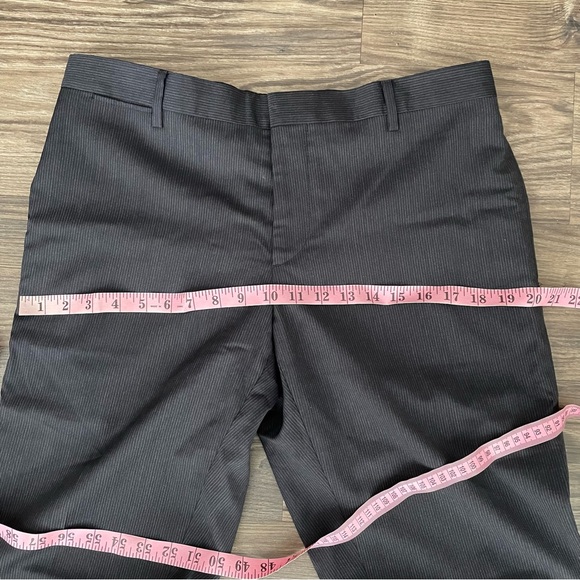 Burberry  Authentic Grayish Blue striped Straight Leg Trouser Pants - Picture 5 of 16